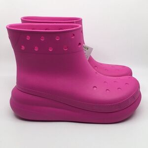 NWT Crocs Classic Crush Rain Boots Shoes Pink men’s 10 women’s 12